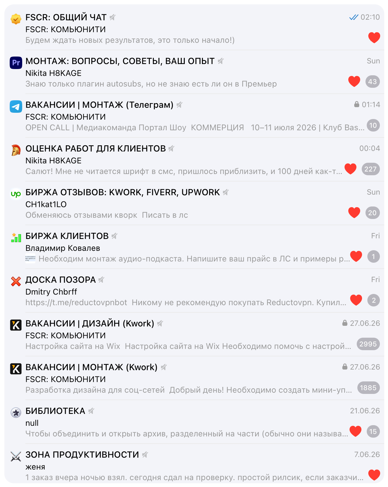 Чат сообщества FSCR: вакансии, биржи, отзывы
