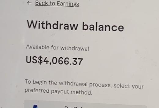 Withdraw balance $4,066.37